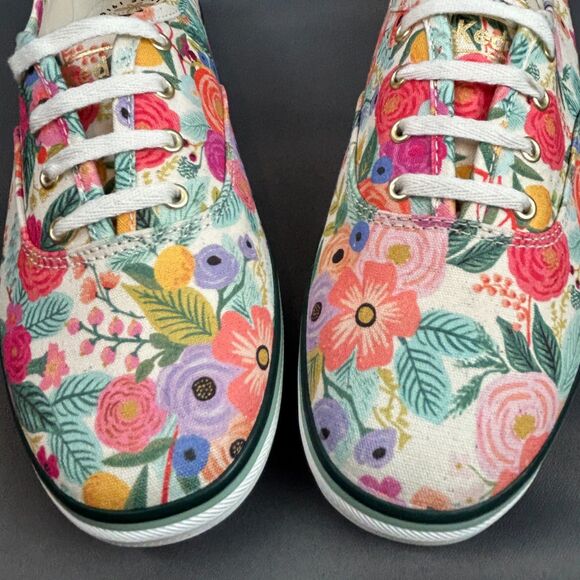Keds Rifle Paper Company Floral Classic Lace Up Sneakers Shoes 8.5 NEW - Picture 3 of 16